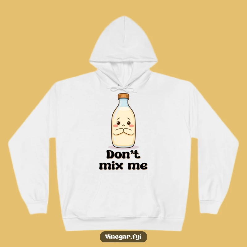 Funny Unimpressed Vinegar Hoodie: Cozy Condiment Apparel for a Sarcastic Vibe