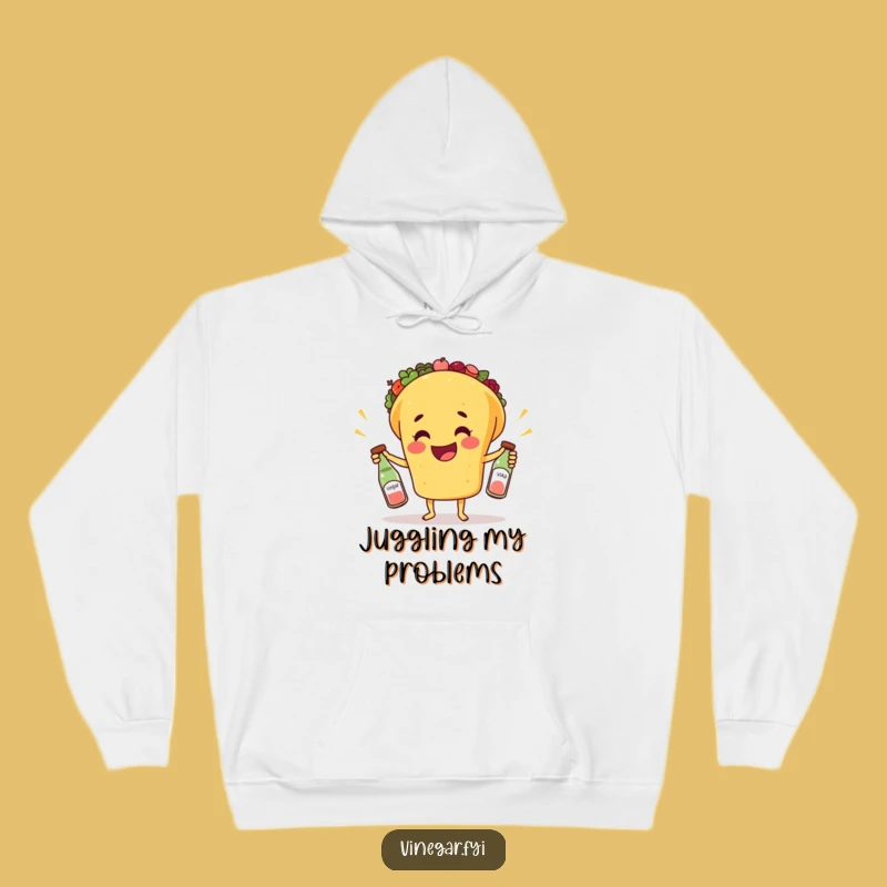 Funny Taco Juggling Hoodie - Cozy & Hilarious Fiesta Wear
