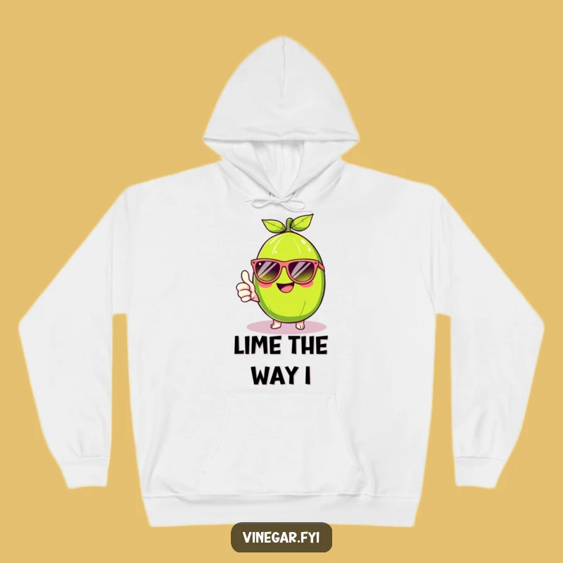 Funny Kawaii Lime Cool Vibe Hoodie - Cozy & Humorous Citrus Style