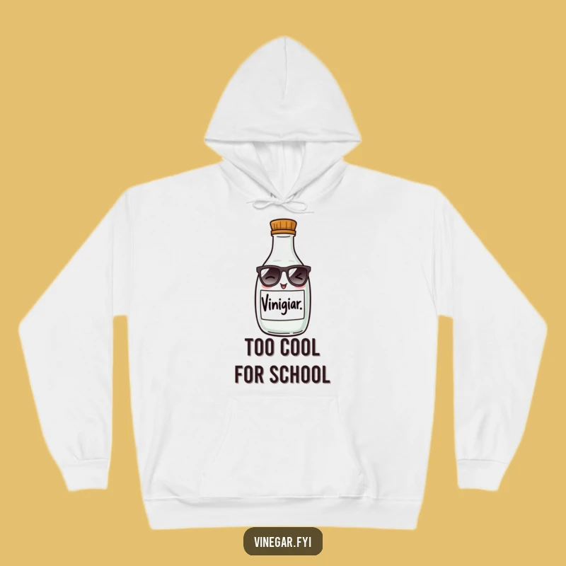 Funny Winking Vinegar Bottle Hoodie - Cozy & Hilarious Winter Wear