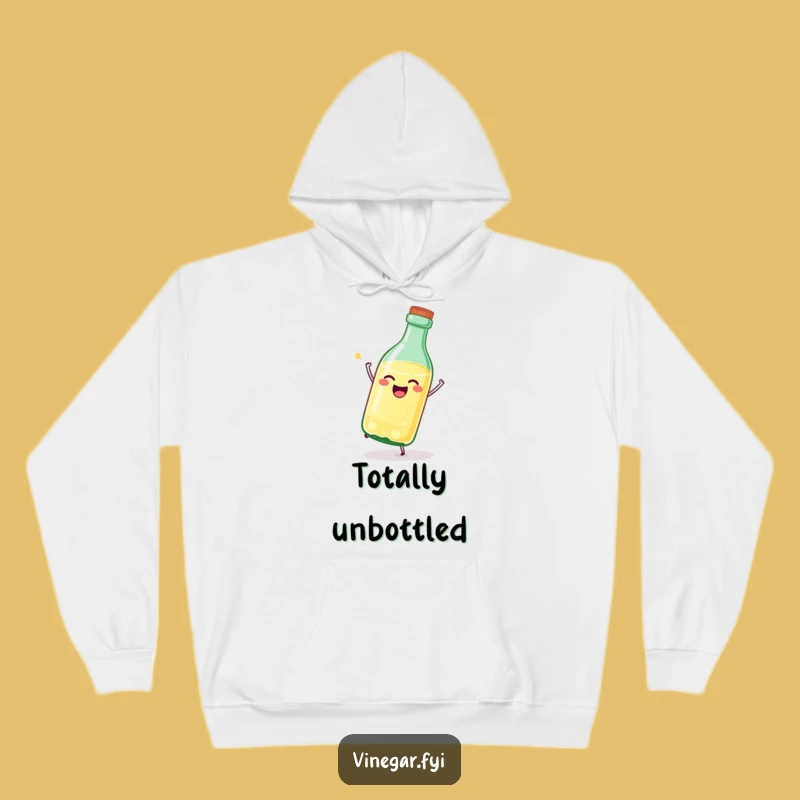 Funny Vinegar Bottle Hoodie: Cozy Joyful Tipping, Ideal Funny Gift for Food Lovers