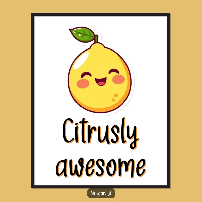 Free Printable Lemon Character Wall Art - Funny Zesty Downloadable Decor Gift!