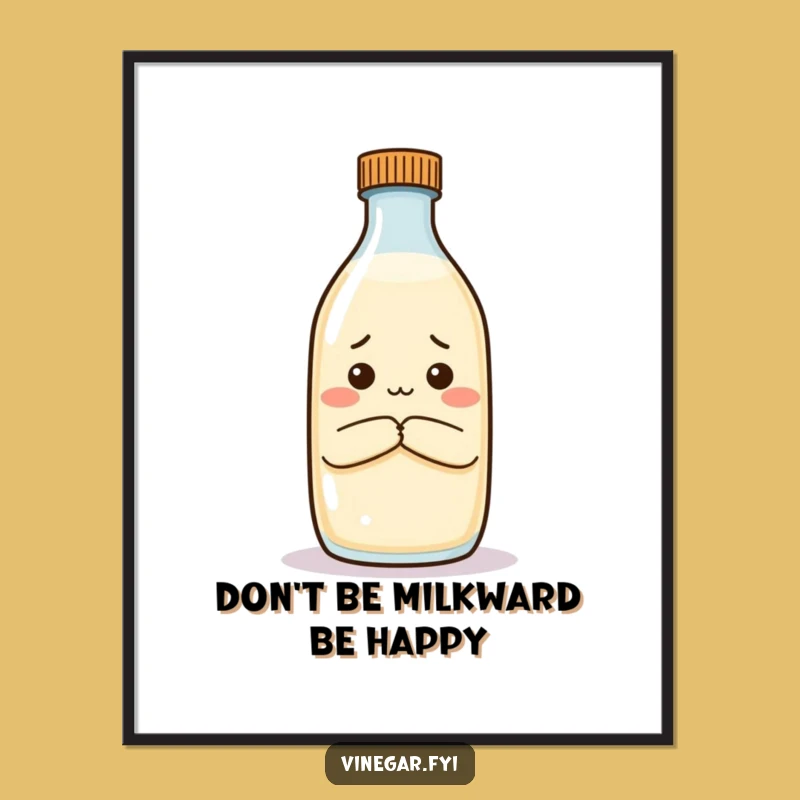 Free Printable Wall Art: Unimpressed Vinegar Bottle - Funny Downloadable Art for Kitchen Decor