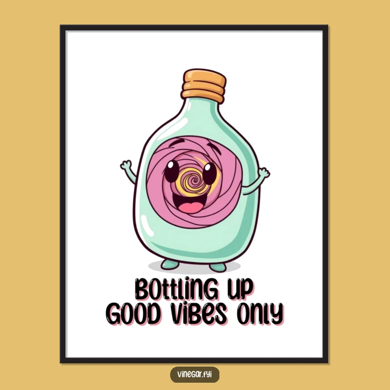 Free Printable Bottle Art: Funny Vortex Character, Downloadable Wall Art for Unique Decor