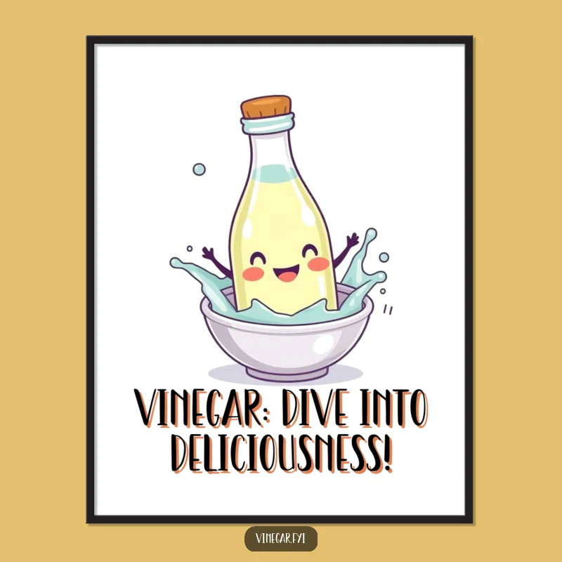 Free Printable Splashing Vinegar Wall Art - Funny Downloadable Poster