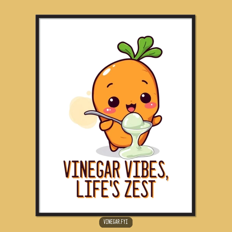 Free Printable Wall Art: Funny Kawaii Carrot Sour Face Decor Downloadable Art