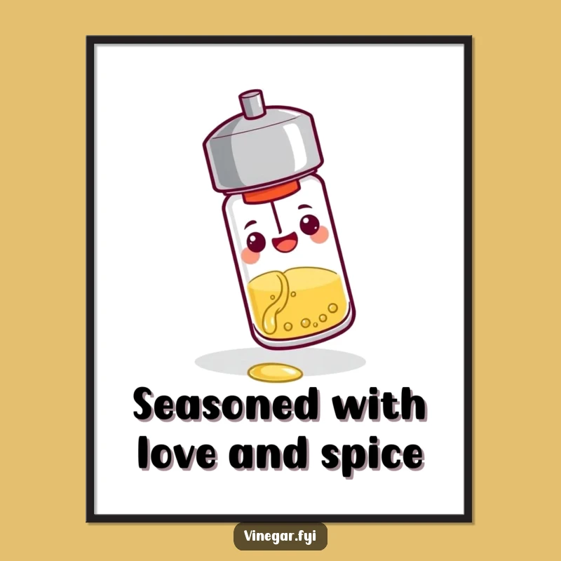 Funny Free Printable Wall Art: Pepper Shaker Vinegar Pour, Quirky Kitchen Decor