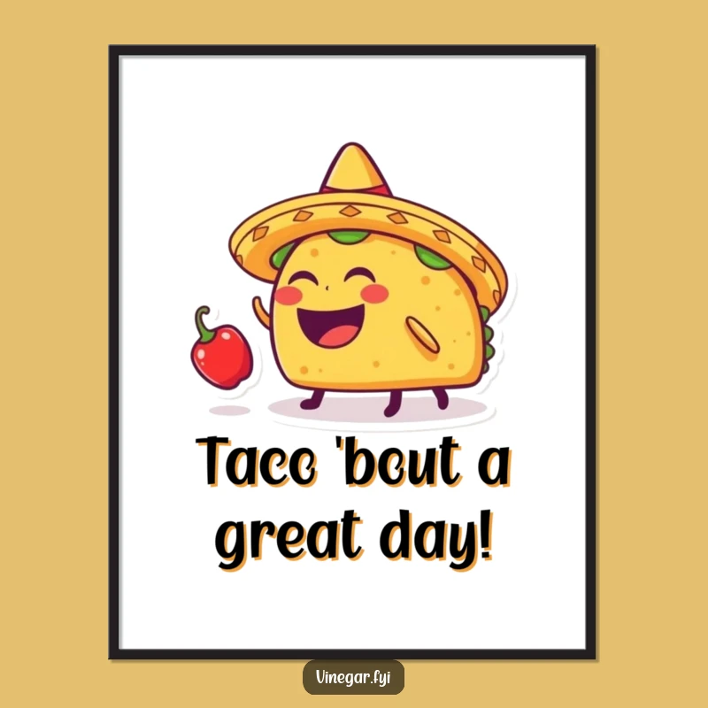 Free Printable Funny Taco Wall Art: Fiesta Laughs Downloadable Decor