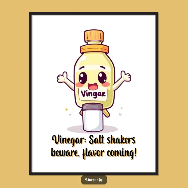 Free Printable Leaping Vinegar Wall Art - Funny Downloadable Poster