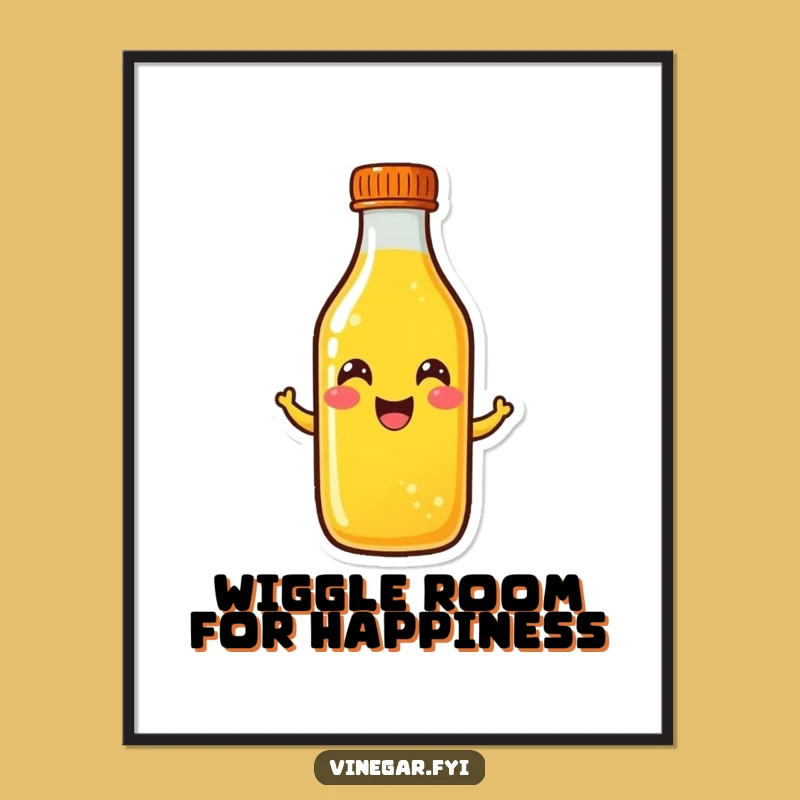 Funny Free Printable Wall Art: Happy Yellow Liquid Wiggle Downloadable Poster