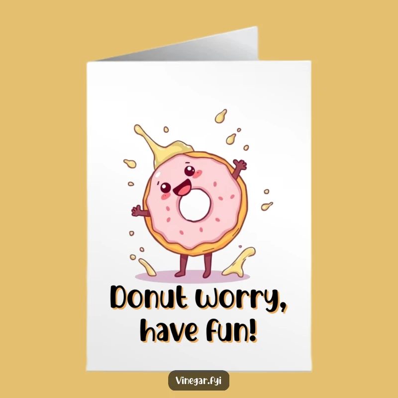 Free Printable Donut Cartwheel Birthday Card: Hilarious Downloadable Fun