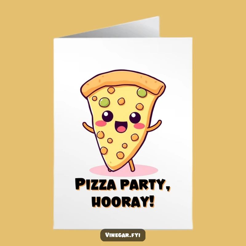 Free Printable Birthday Card: Cheesy Pizza Fun - Downloadable Gift