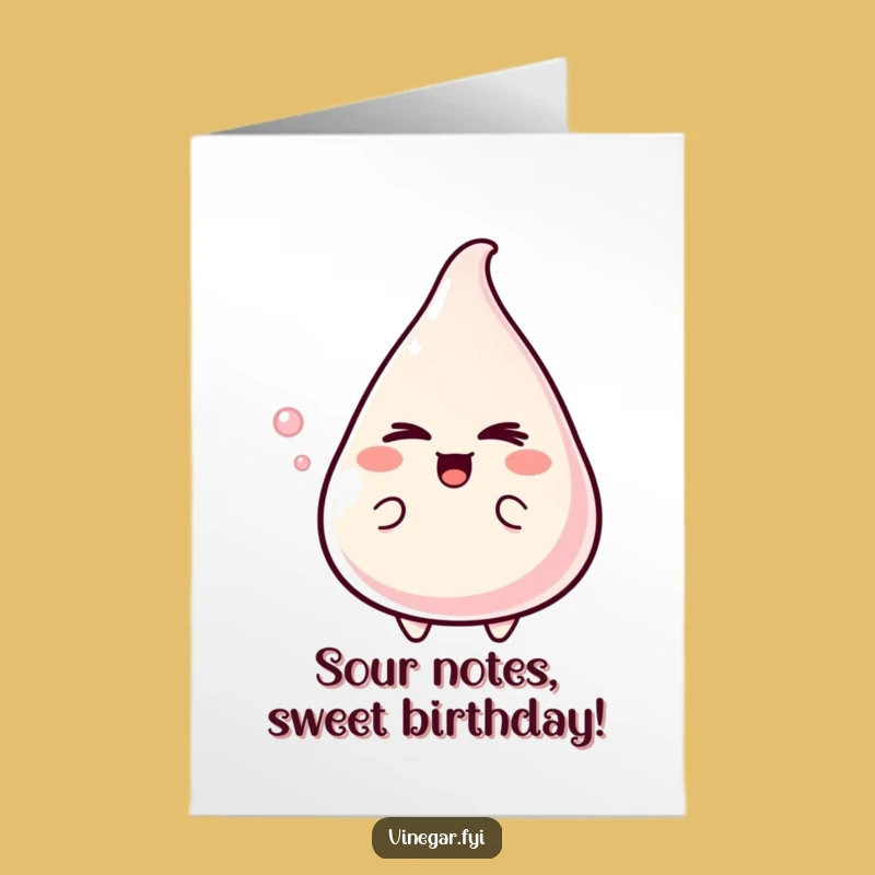 Free Printable Vinegar Birthday Card: Witty Wink for a Zesty Celebration