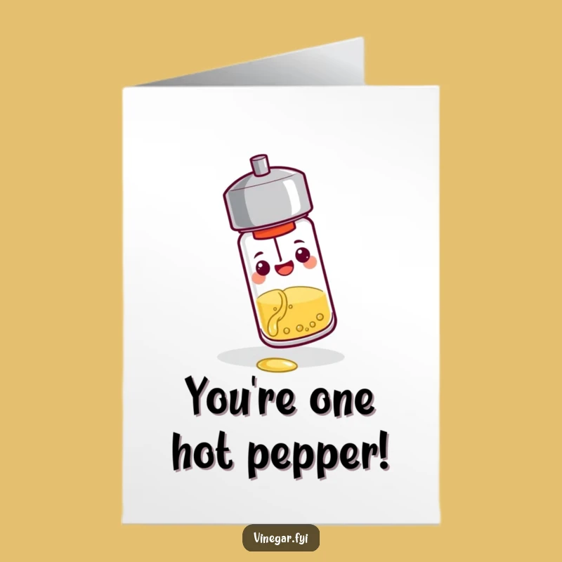 Free Printable Congrats Card: Pepper Shaker Vinegar Pour, Funny Downloadable
