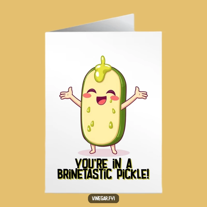 Free Printable Congrats Card: Pickle's Perfect Catch, Hilarious 'Dill-icious' Downloadable Gift