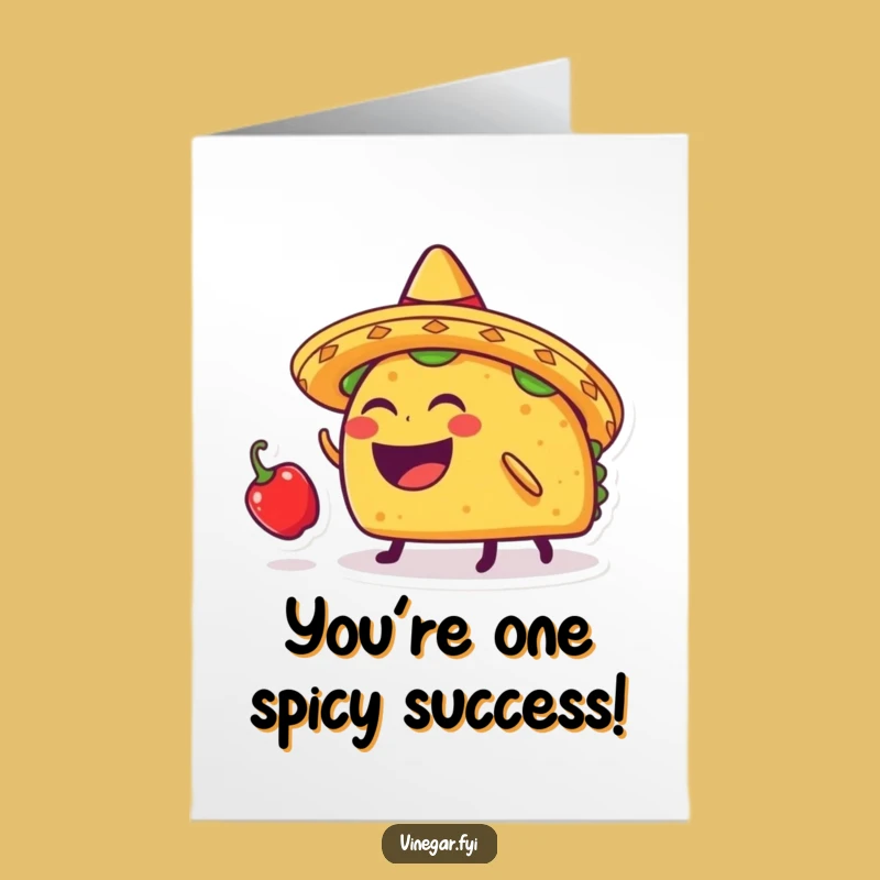 Free Printable Funny Taco Congrats Card: Fiesta Celebration Downloadable Gift