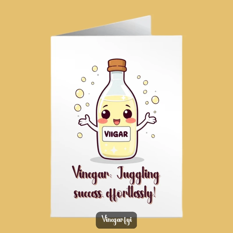Free Printable Juggling Vinegar Congrats Card - Funny Downloadable Gift