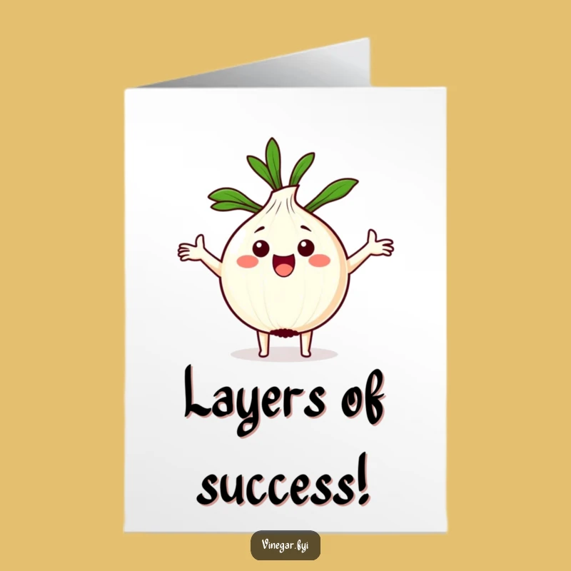 Free Printable Kawaii Onion Congrats Card - Flavorful Downloadable Gift for Kitchen Triumphs