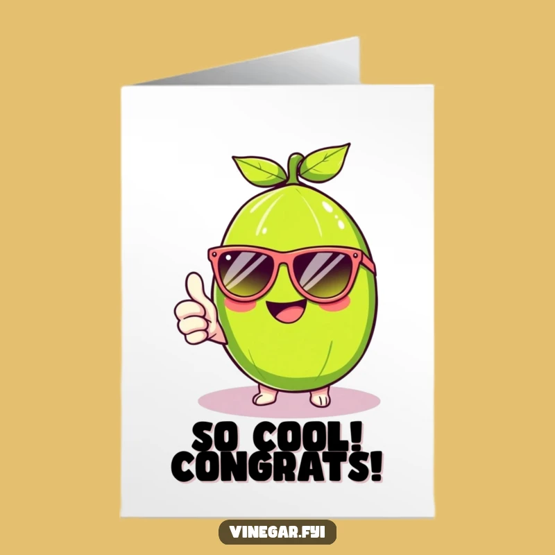 Free Printable Kawaii Lime Card, Funny Thumbs Up Congrats Downloadable Gift