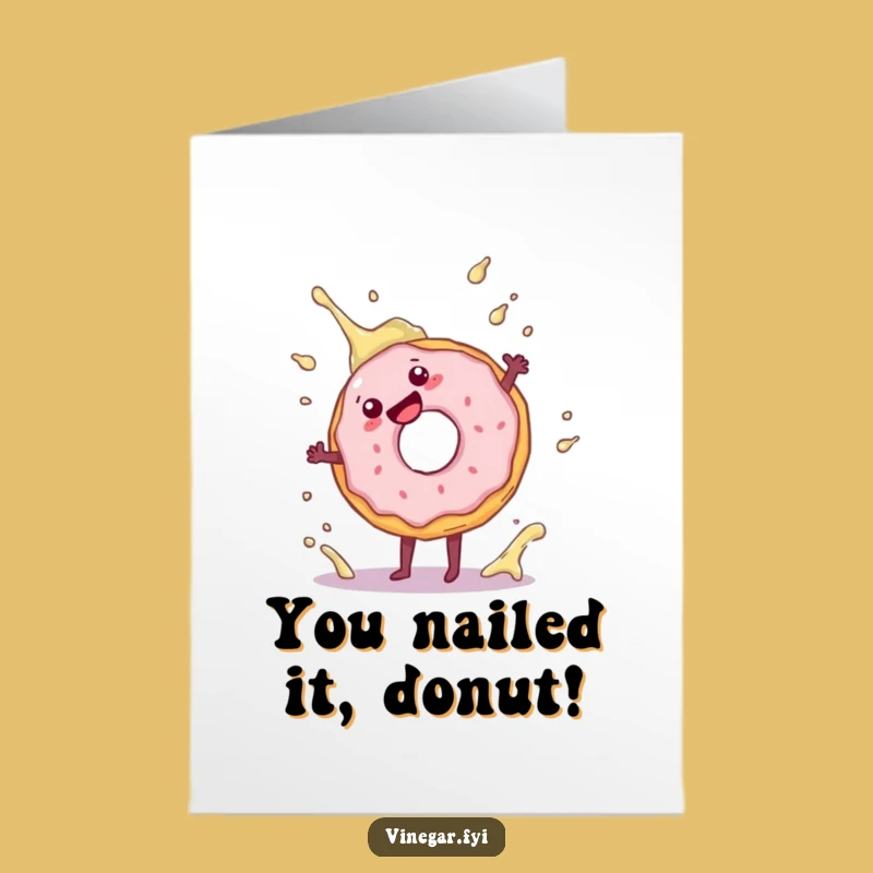 Free Printable Donut Cartwheel Congrats Card: Joyful Downloadable Celebration