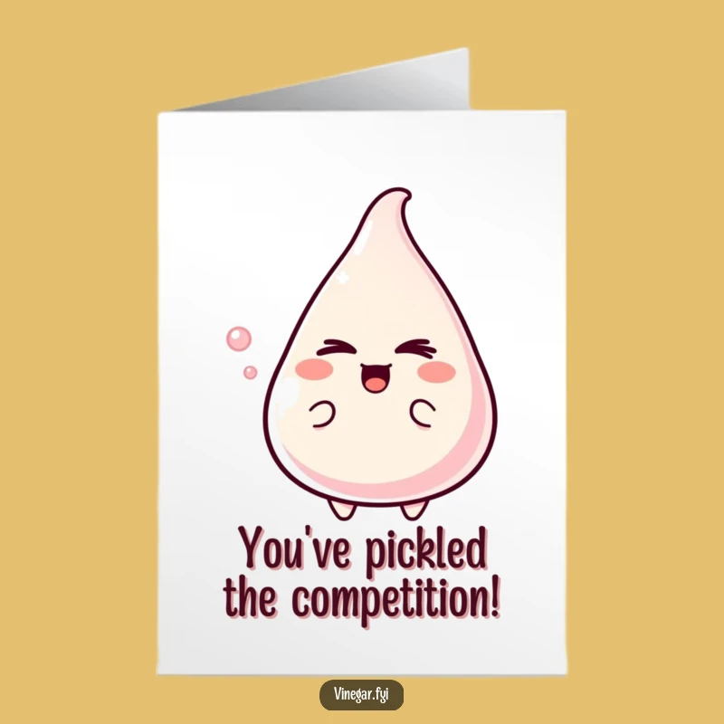 Free Printable Vinegar Congratulations Card: A Witty Wink for Your Triumphant Moment