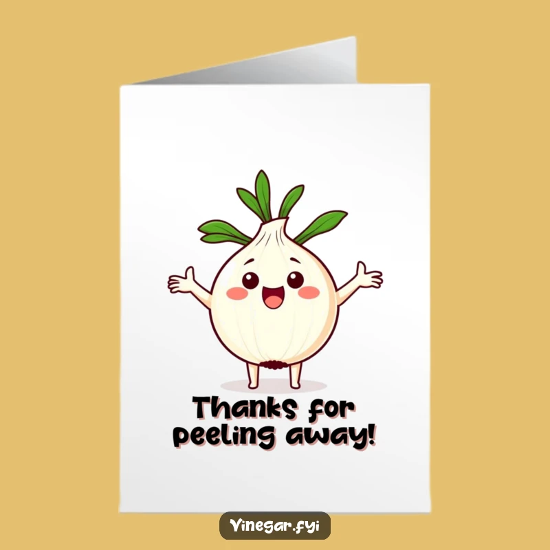 Free Printable Kawaii Onion Thank You Card - Savory Downloadable Gift for Culinary Kindness