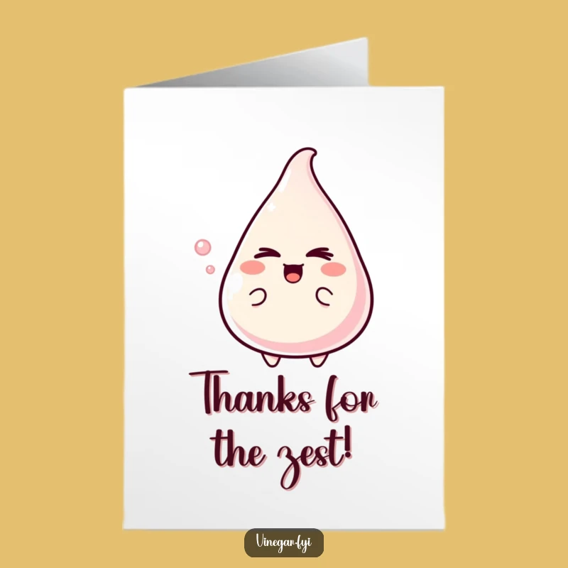 Free Printable Vinegar Thank You Card: A Witty Wink for Your Sweetest Gesture