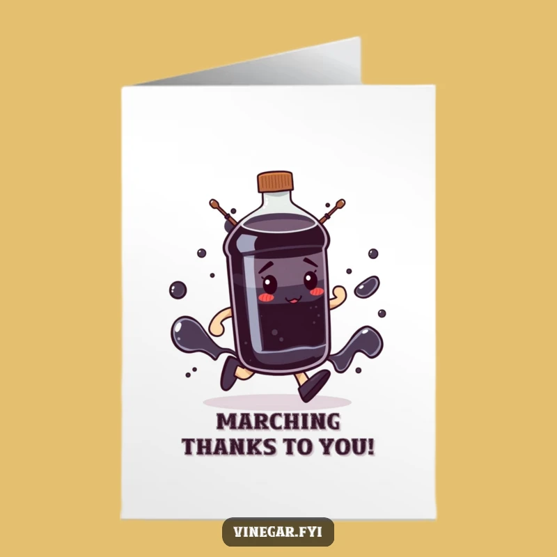 Free Printable Thank You Card: Determined Bottle Funny Downloadable Appreciation Note