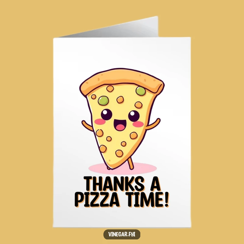 Free Printable Thank You Card: Pizza's Cheesy Thanks - Downloadable Gift