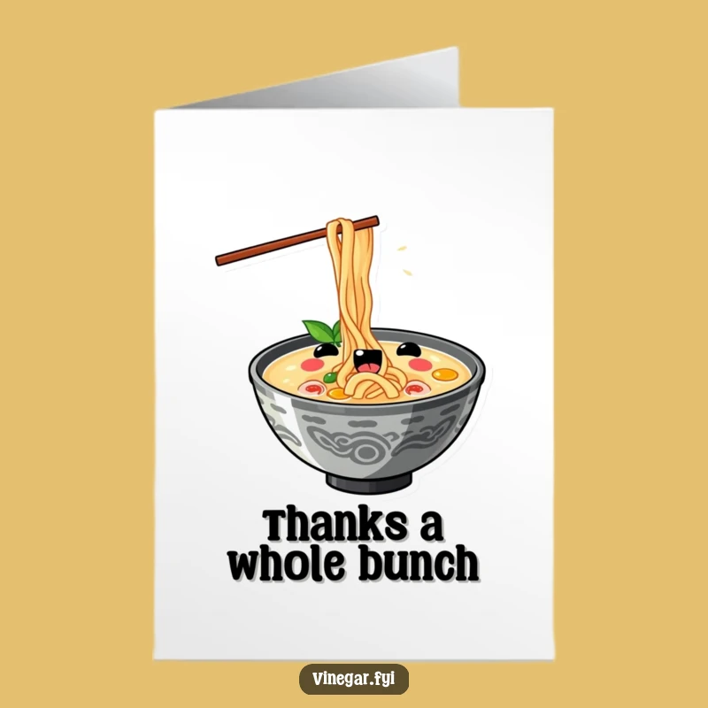Free Printable Kawaii Ramen Thank You Card: Cute & Funny DIY Downloadable