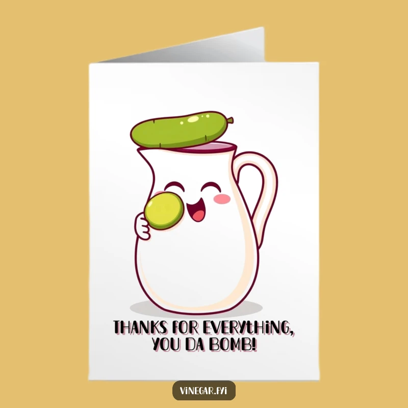Free Printable Thank You Card: Thrilled Vinegar Jug - A Perfectly Balanced Downloadable Gift