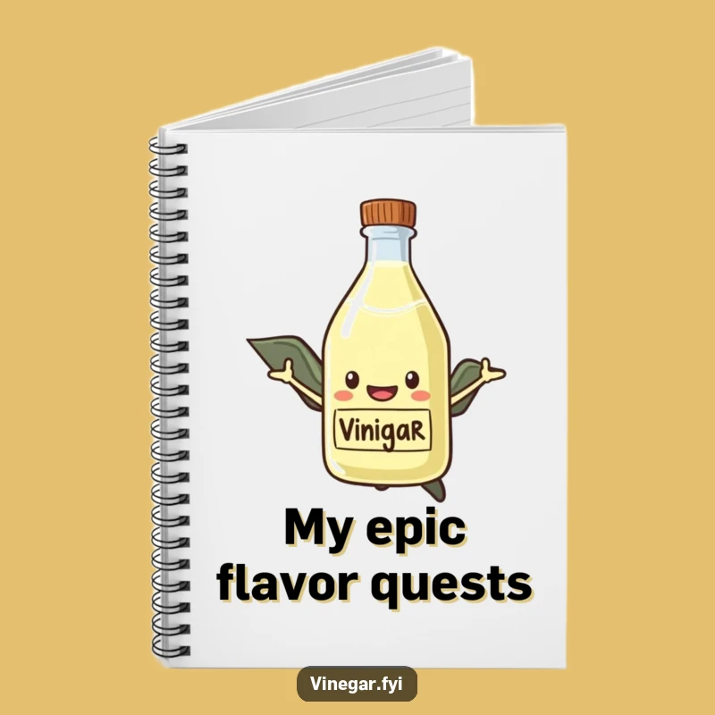 Funny Hero Vinegar Notebook - Jot Down Plans with Condiment Power!