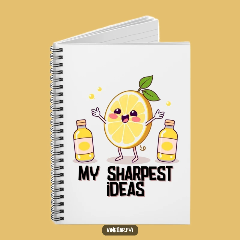 Funny Kawaii Lemon Juggling Notebook - Jot Down Your Zesty Ideas