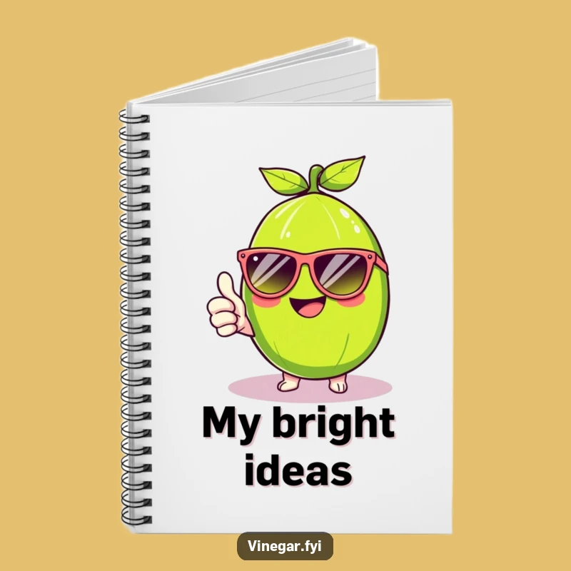 Funny Kawaii Lime Cool Notes Notebook - Jot Down Your Sunny Ideas