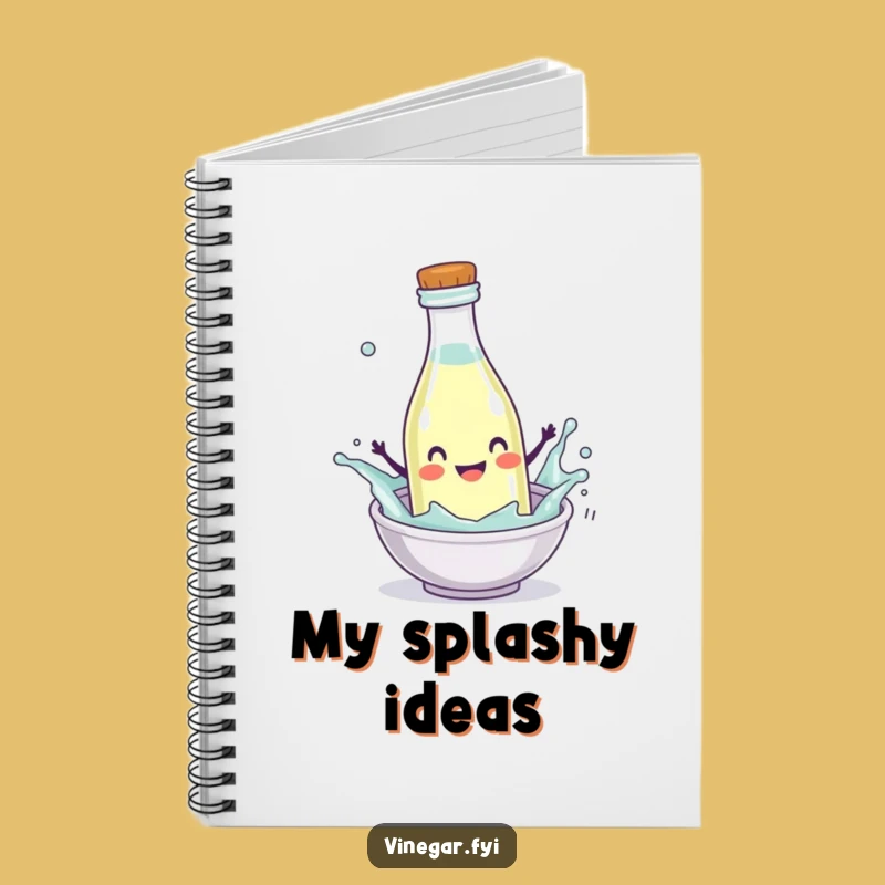 Funny Splash Vinegar Notebook - Jot Down Your Enthusiastic Ideas!
