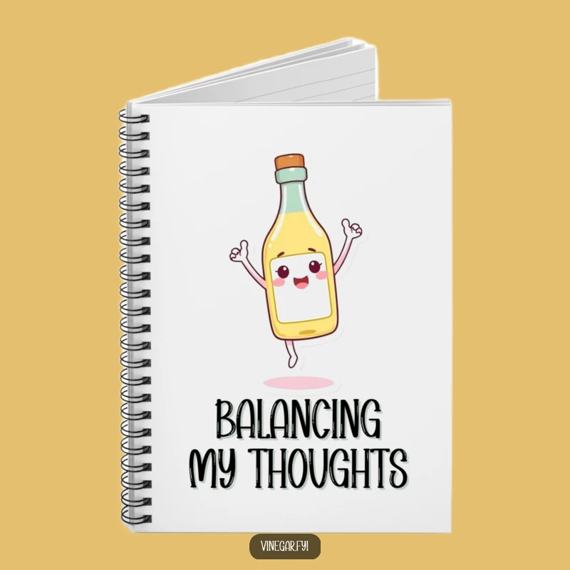 Funny Triumphant Vinegar Notebook - Balance Your Thoughts with Humor!
