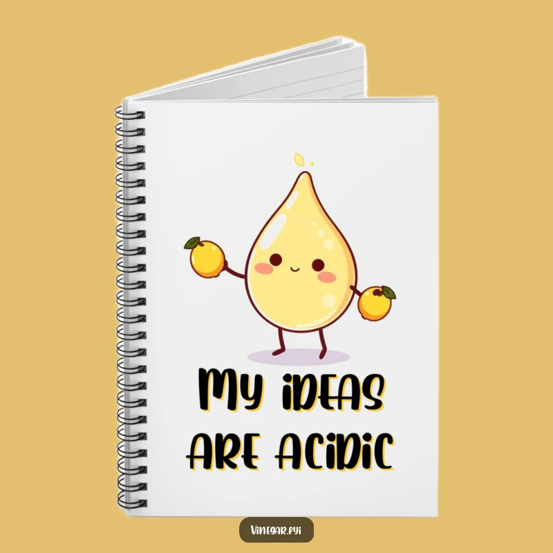 Funny Vinegar Lemon Juggling Notebook: Jot Down Ideas with This Hilarious Citrus Journal