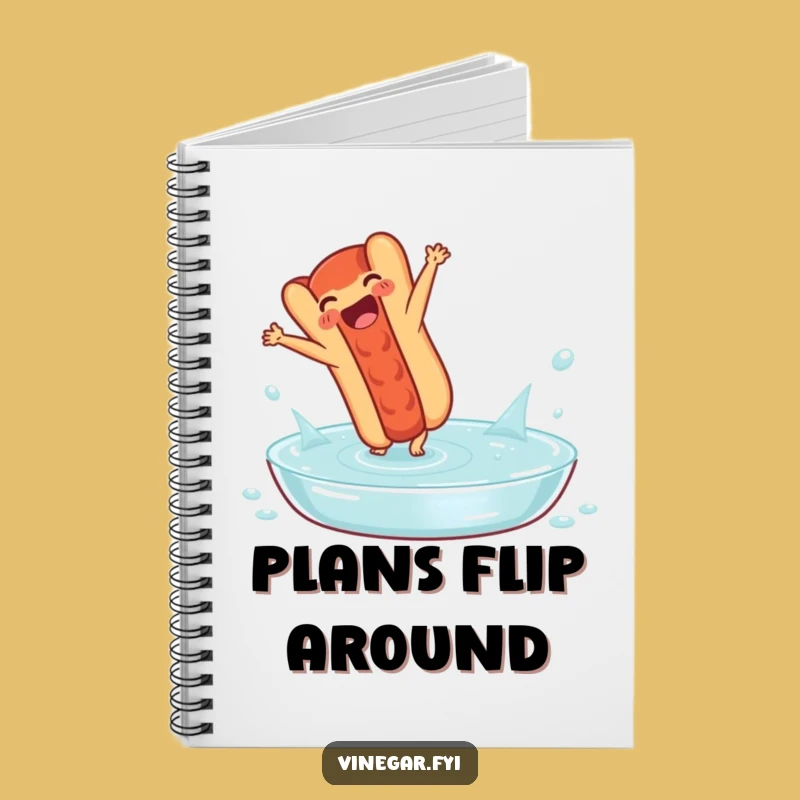 Funny Hot Dog Cartwheel Notebook: Jot Down Ideas with Zesty Flair