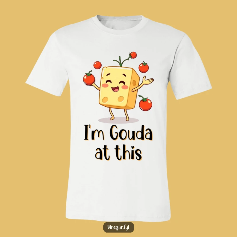 Funny Cheese Cube Juggling Cherry Tomatoes T-Shirt: A Whimsical Foodie Tee Gift