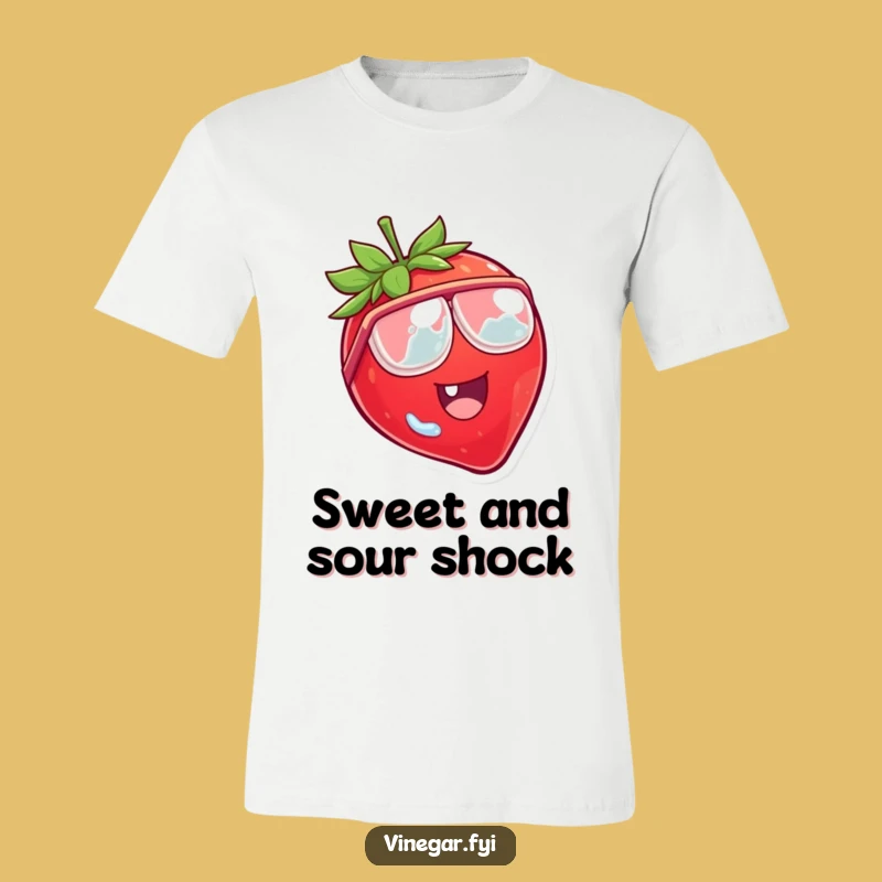 Funny Strawberry Goggle T-Shirt: Comedic Fruit Apparel for Laugh Lovers