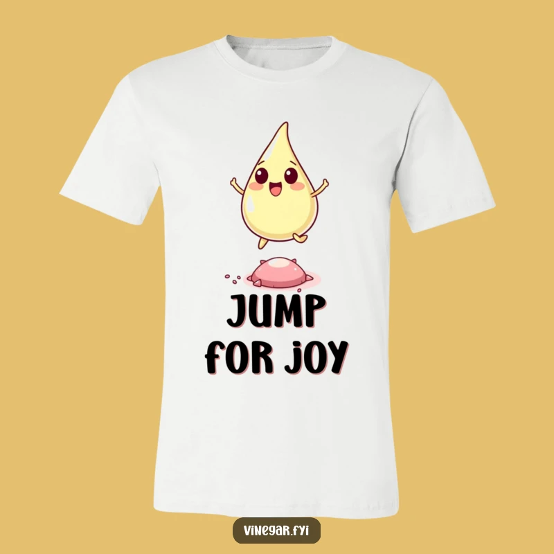 Funny Vinegar Drop T-Shirt - Hilarious Cartoon for Foodie Fun