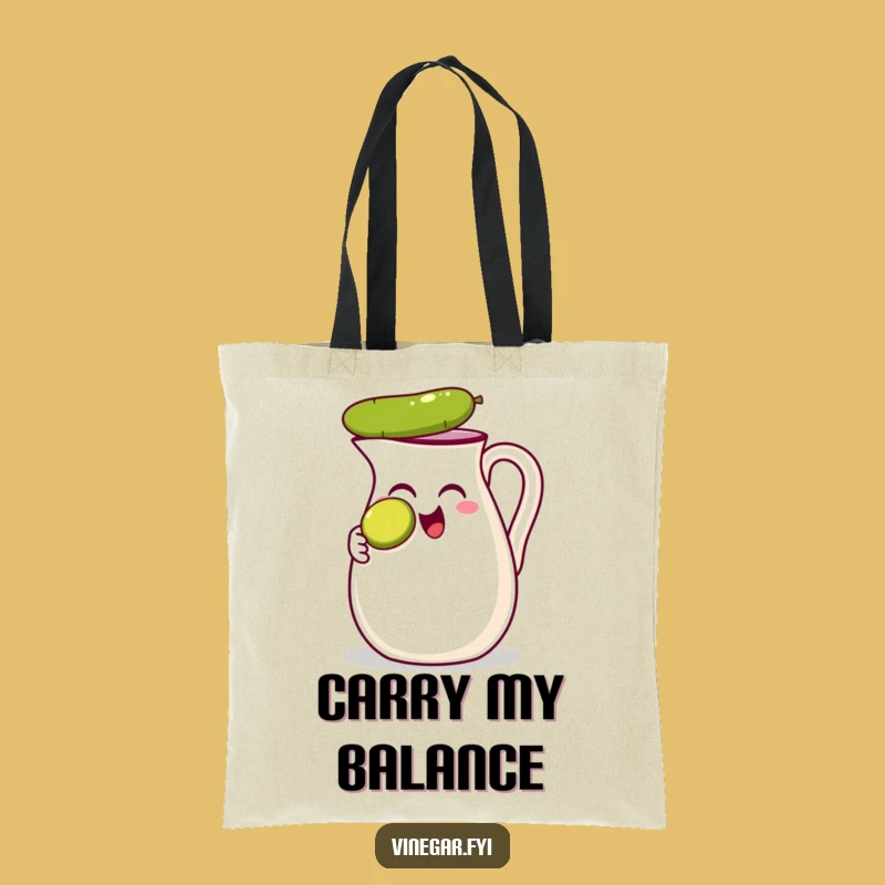 Funny Vinegar Jug Tote Bag - Carry Your Fun and Balance