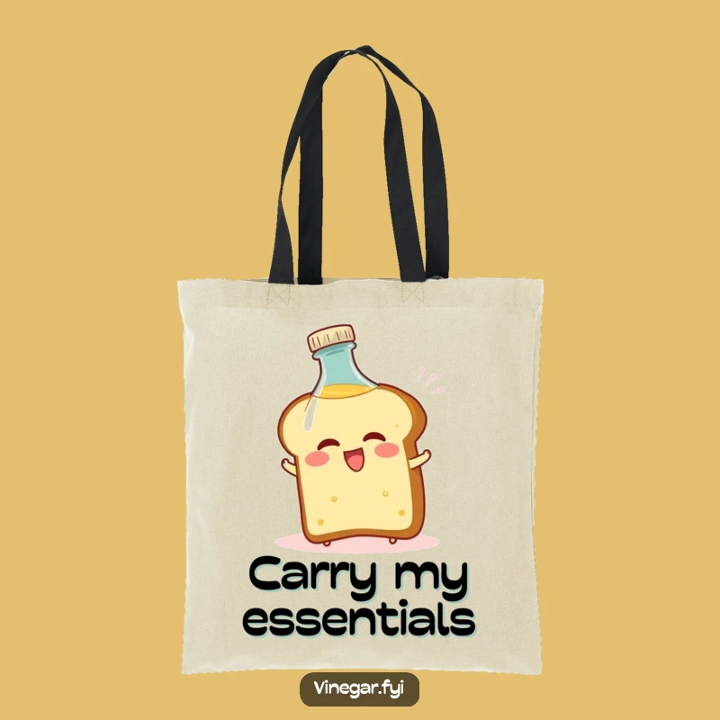 Funny Bread Recoiling Tote Bag: Carry Your Laughs with this Comical Food Bag!