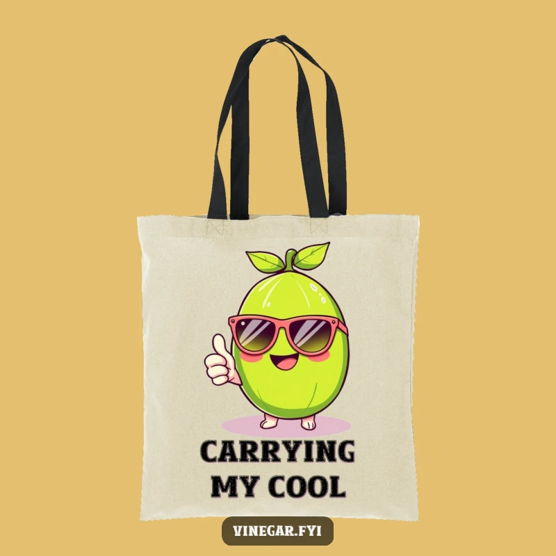 Funny Kawaii Lime Cool Tote Bag - Carry Your Sunny Humor
