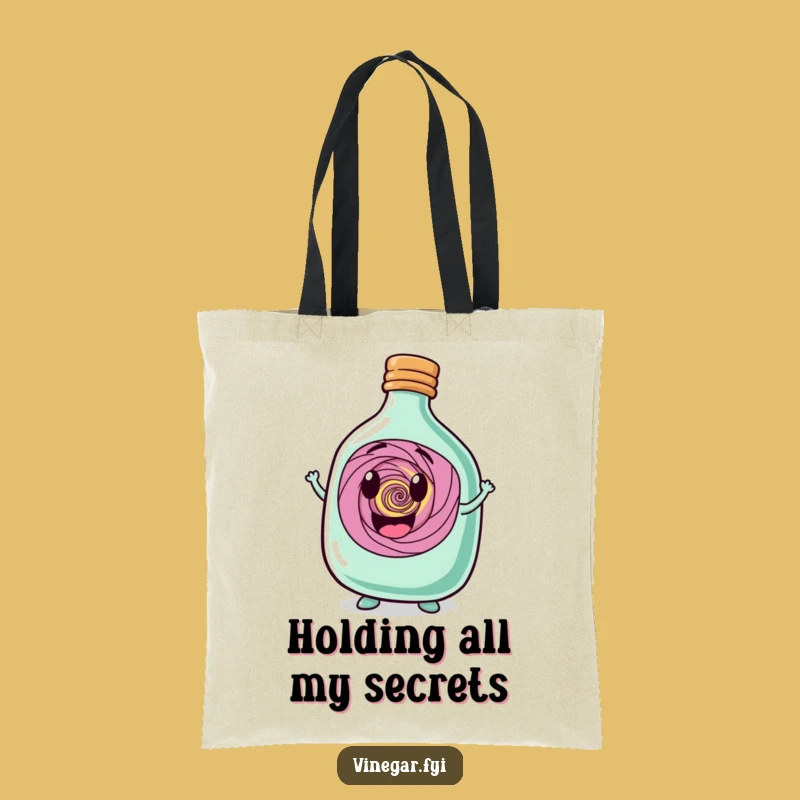 Funny Bottle Vortex Tote Bag - Whimsical Character Accessory for Magical Errands