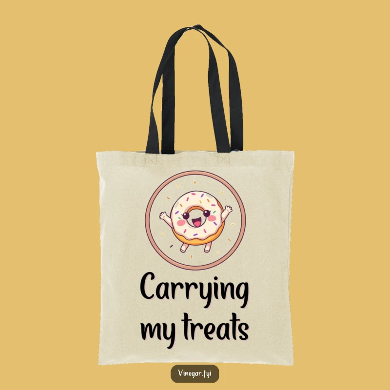 Funny Donut Hoop Jumper Tote Bag: Carry Your Treats and Smiles