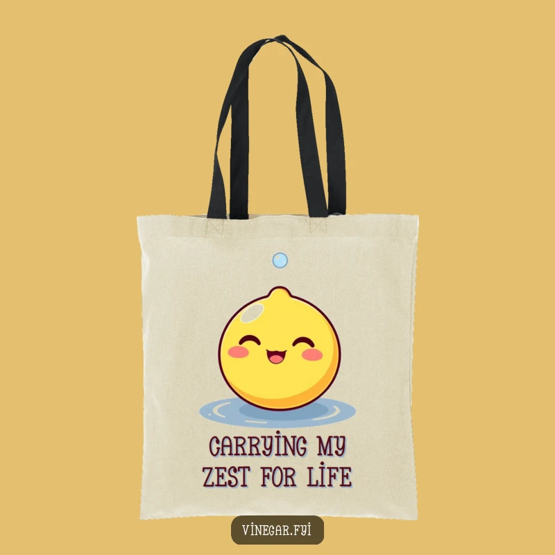 Funny Lemon Zest Tote Bag - Cheerful Citrus Fashion for Everyday Brightness