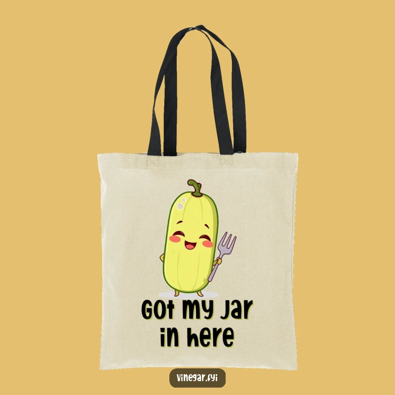 Funny Pickle Pose Tote Bag - Carry Your Sass with Style