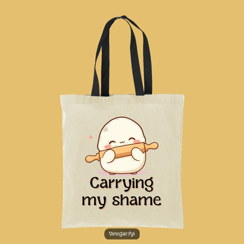 Funny Shy Dumpling Tote Bag: Cute Blushing Foodie Accessory for Everyday Errands