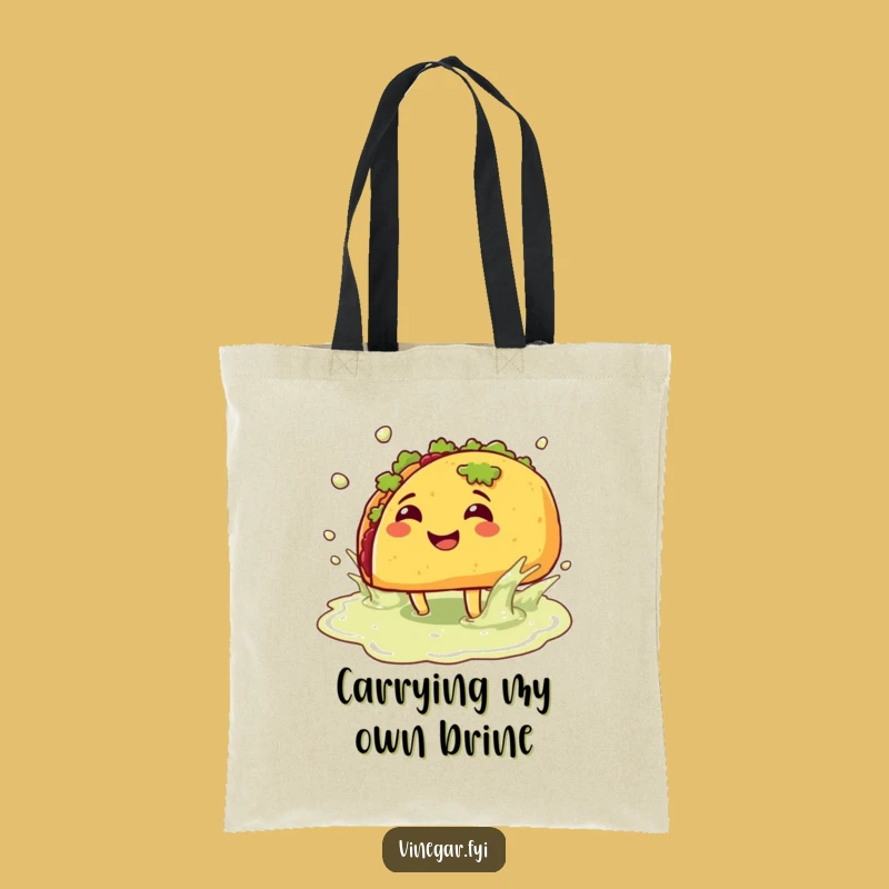 Funny Taco Splash Tote Bag: Carry Your Goods with Zesty Humor